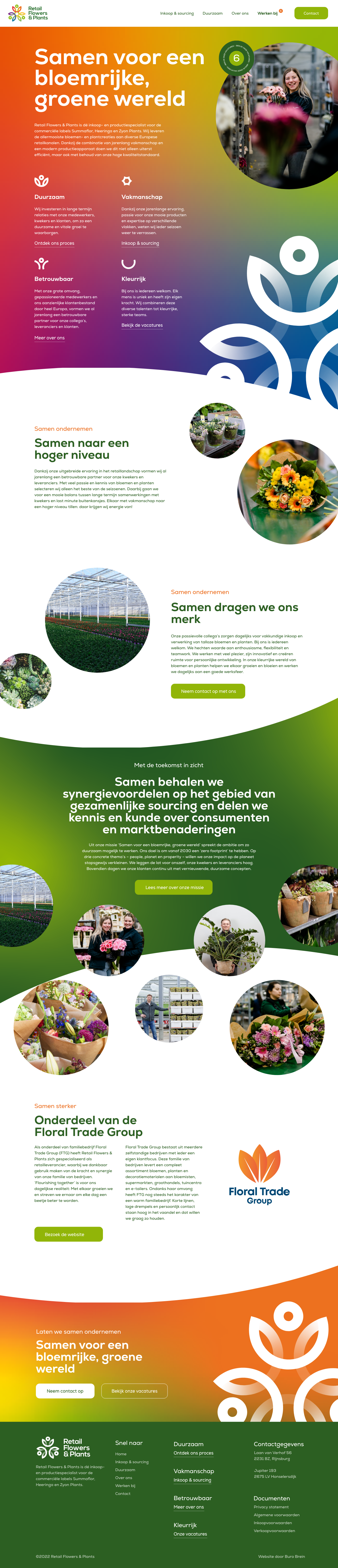 website ontwerp bloemenbedrijf design